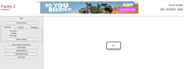 adding family members to the family tree
