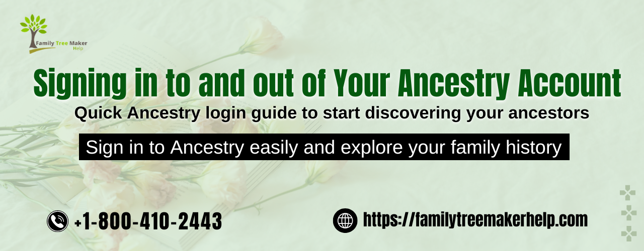 Signing in to and out of Your Ancestry Account